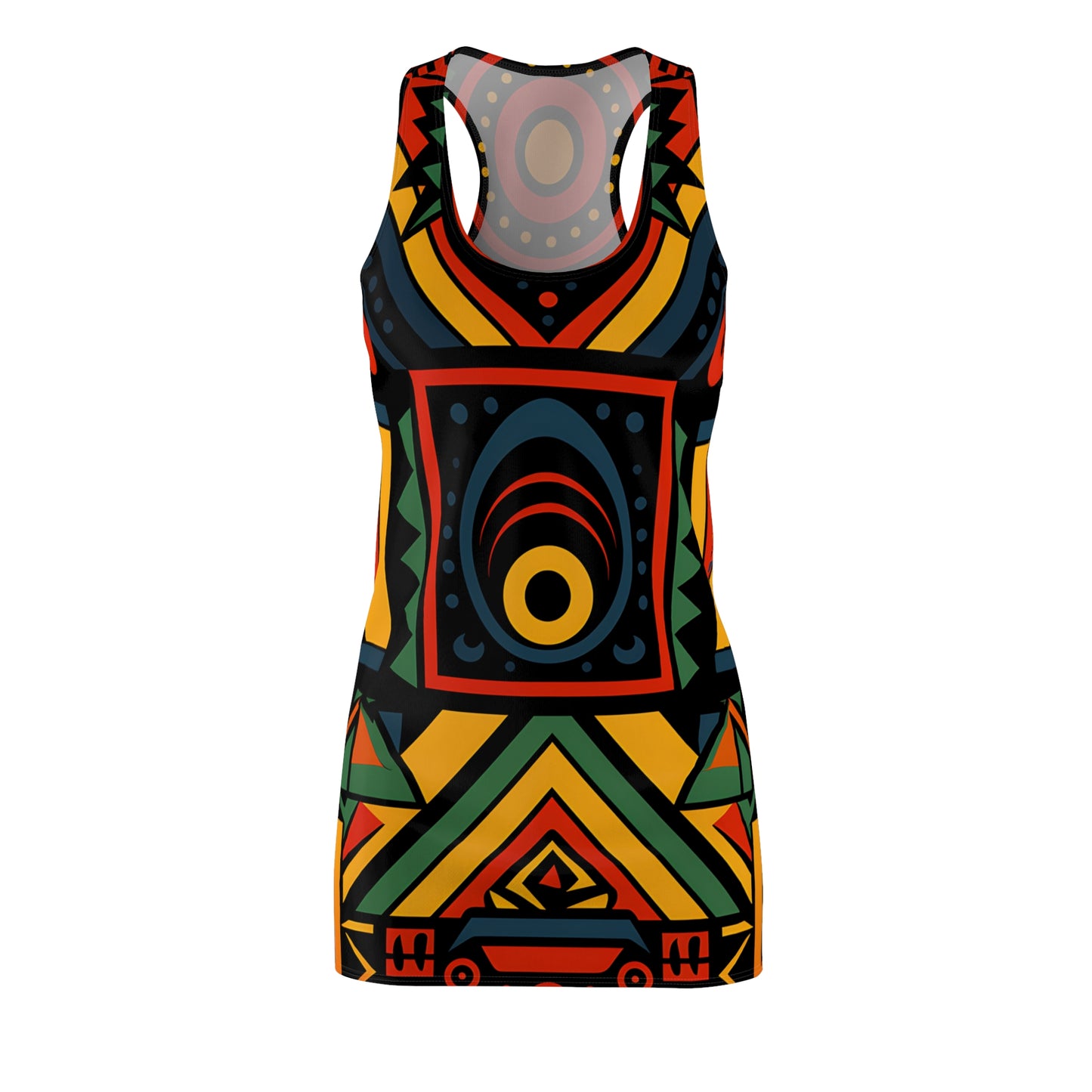 Kente Pattern Racerback Dress