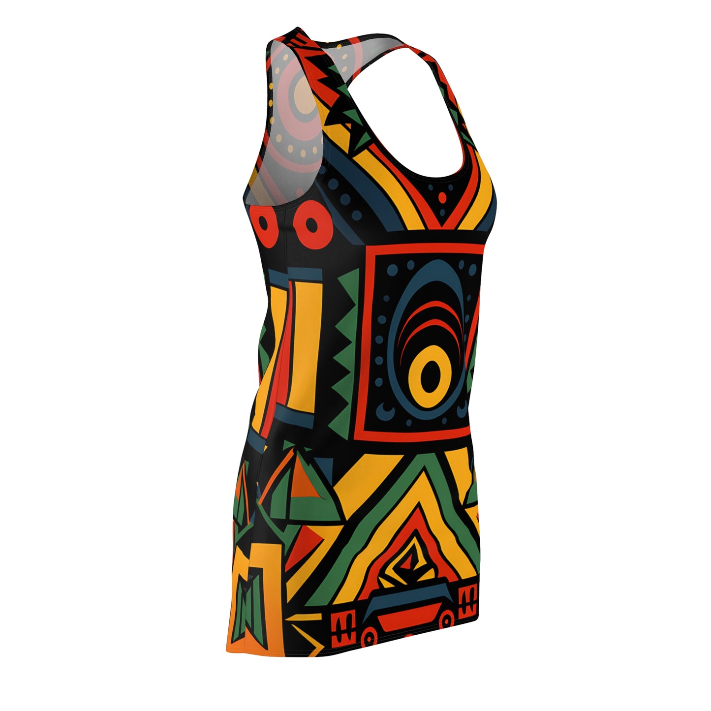 Kente Pattern Racerback Dress