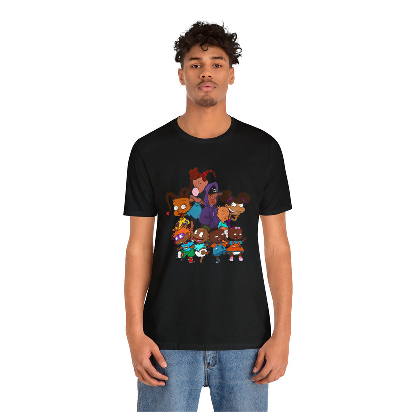 T shirt of Black Cartoon Characters