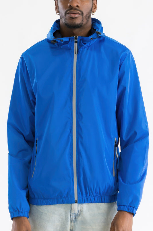 Light Weight Hooded Water Proof Reflective Jacket