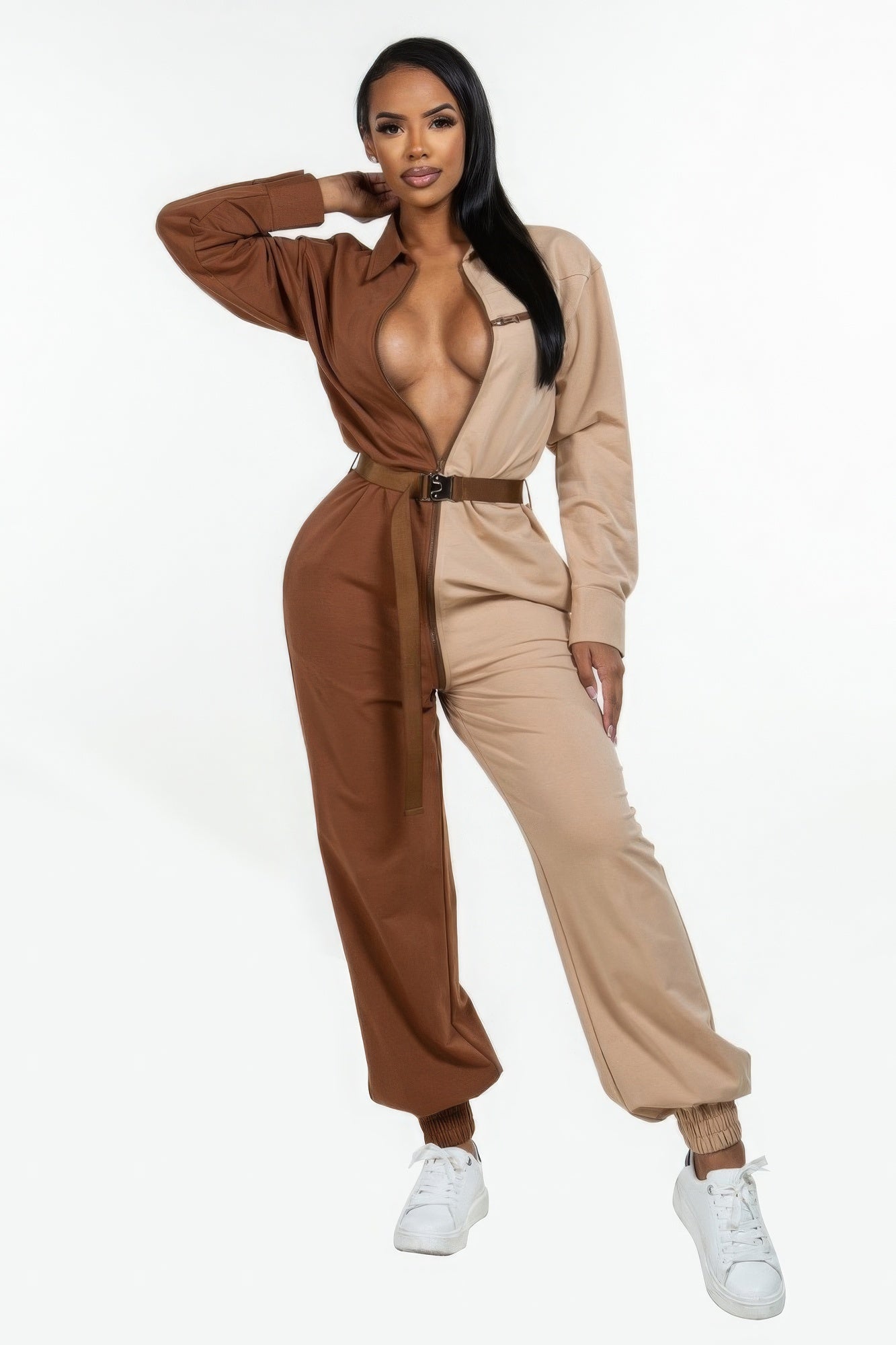 Long Sleeve Oversized Cozy Shirt Jumpsuit - Supreme Deals