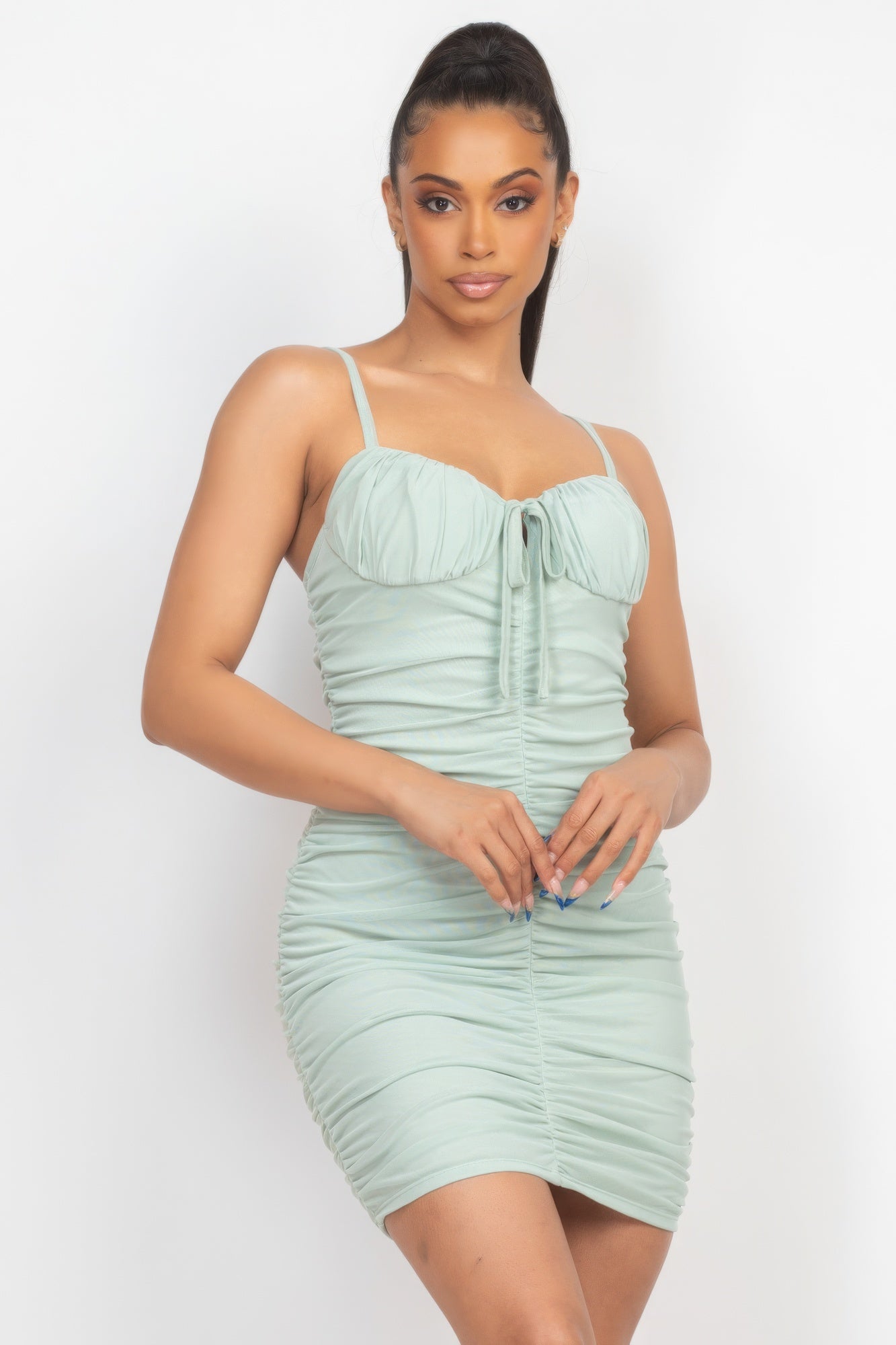 Front Ruched Mini Dress - Supreme Deals