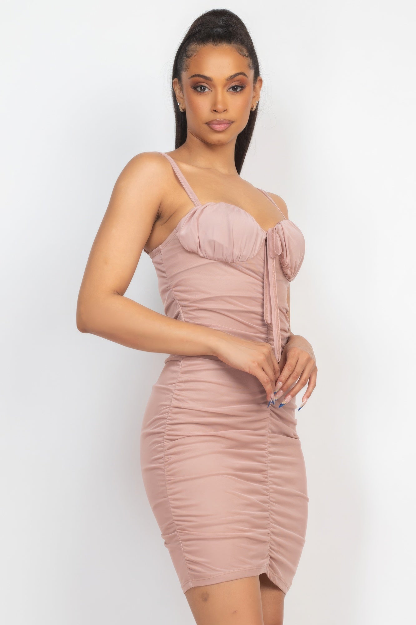 Front Ruched Mini Dress - Supreme Deals