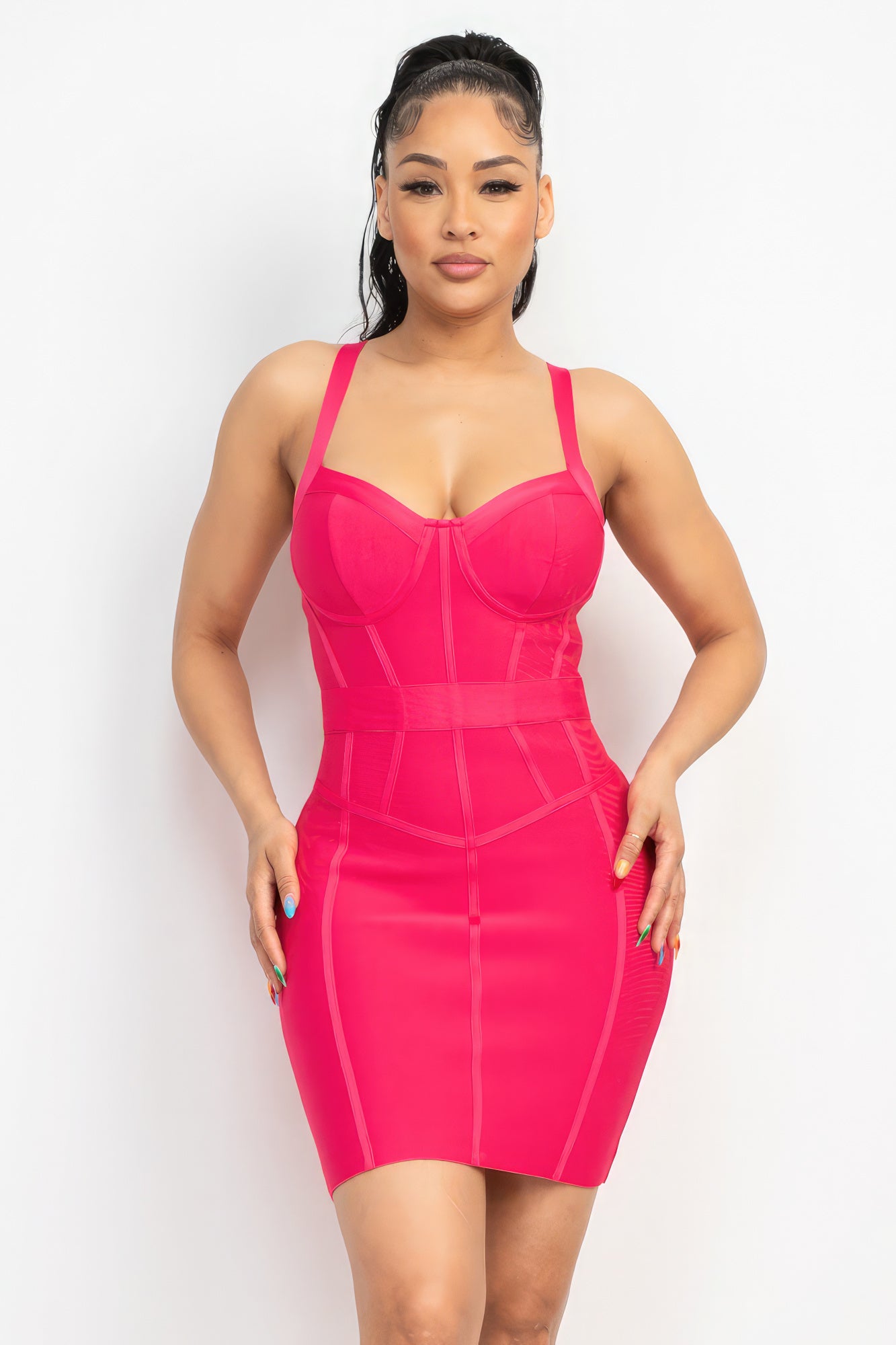 Sweetheart Wide Strap Bandage Dress - Supreme Deals