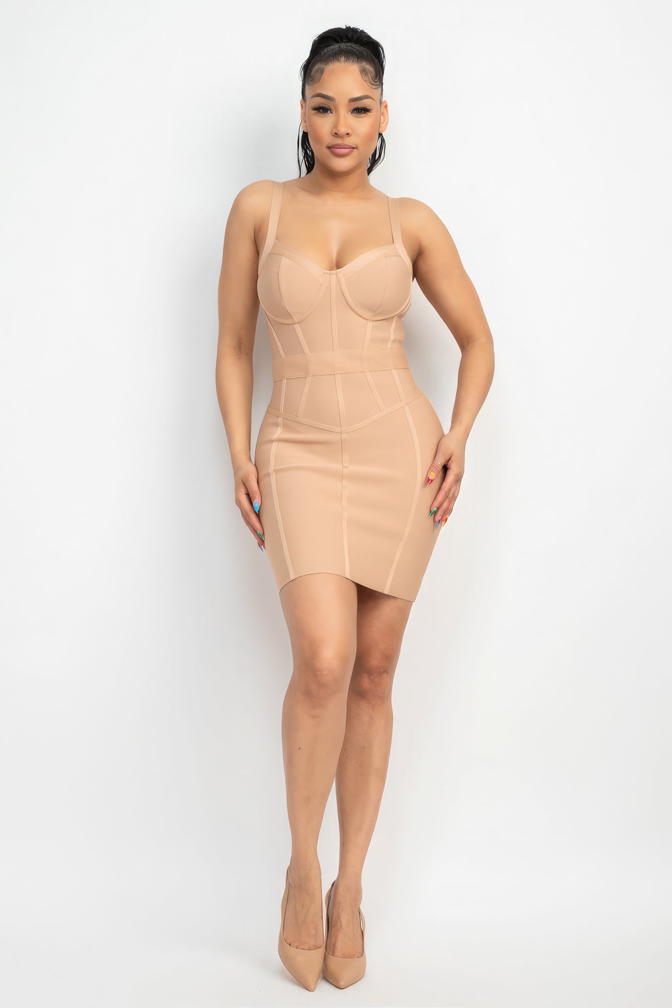 Sweetheart Wide Strap Bandage Dress - Supreme Deals