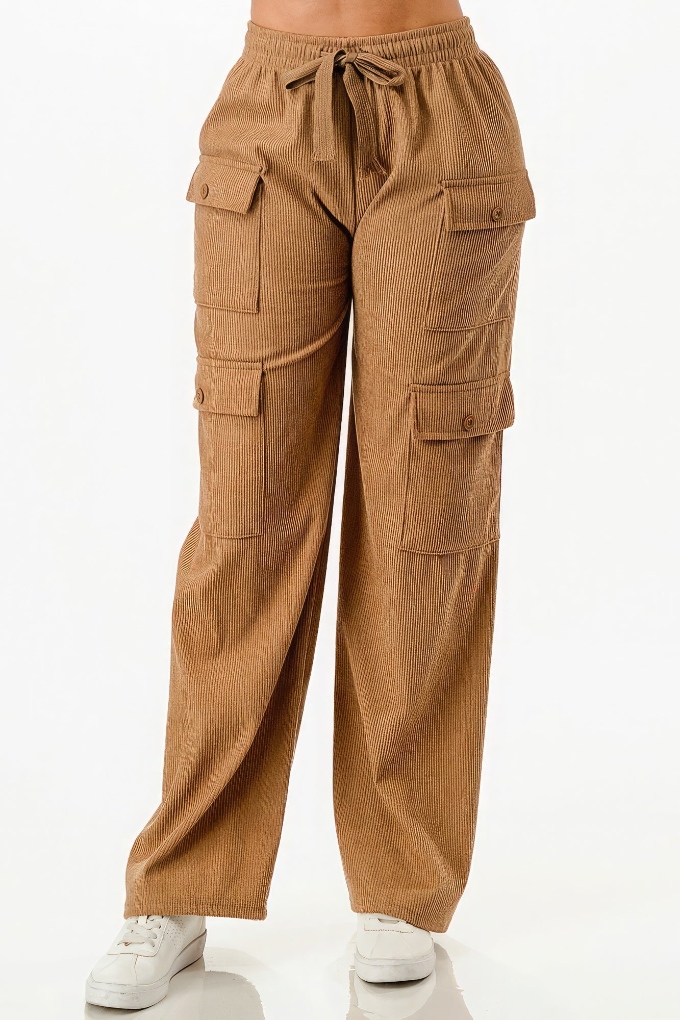 Solid Corduroy Cargo Pants - Supreme Deals