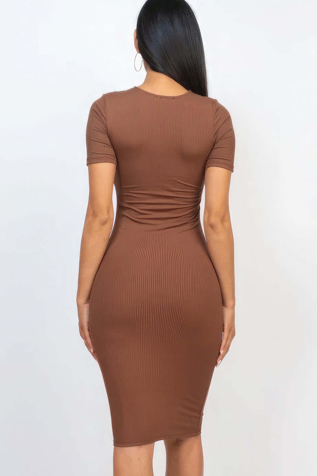 Ribbed Bodycon Midi Dress - Supreme Deals