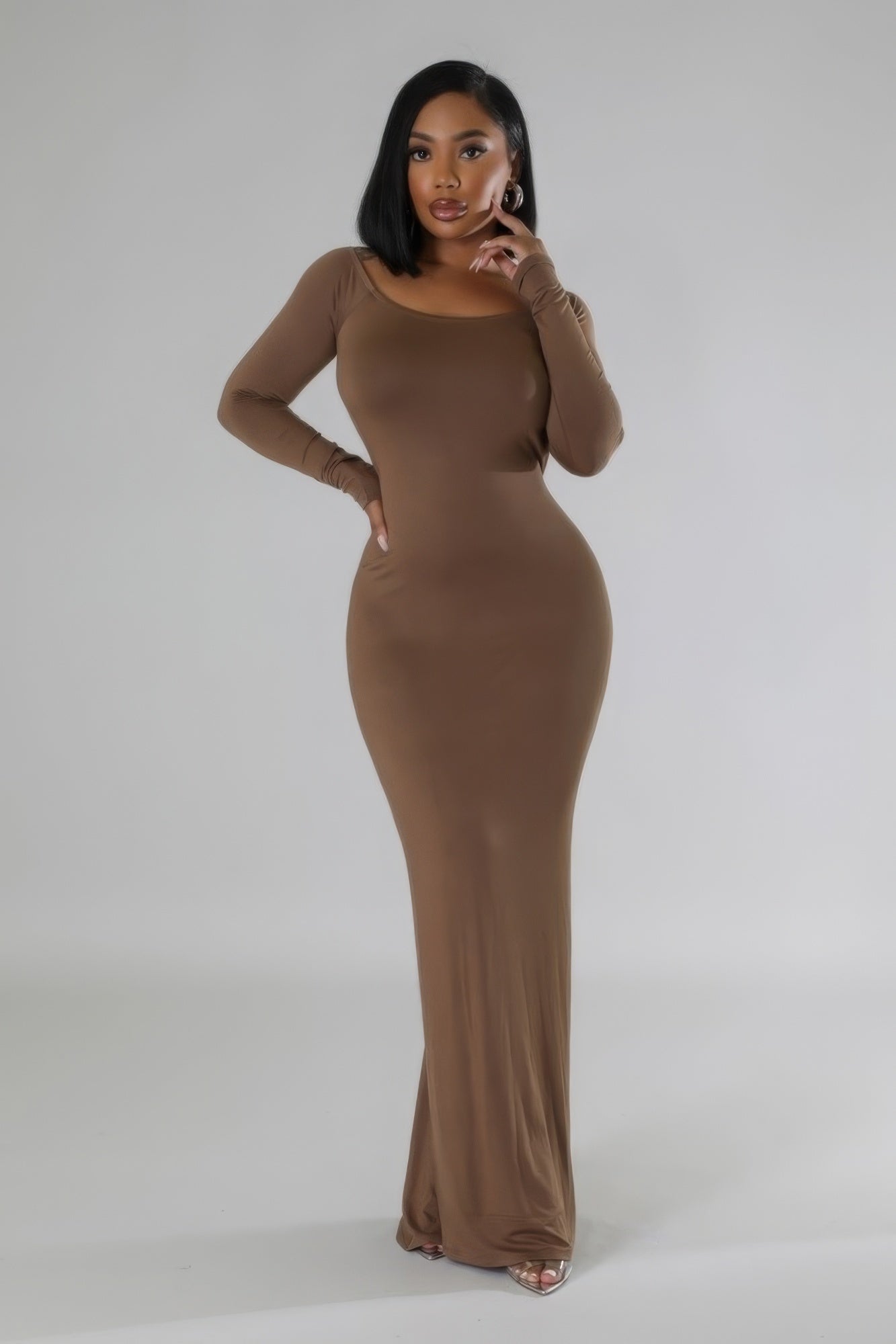 Long Sleeves Stretch Dress - Supreme Deals