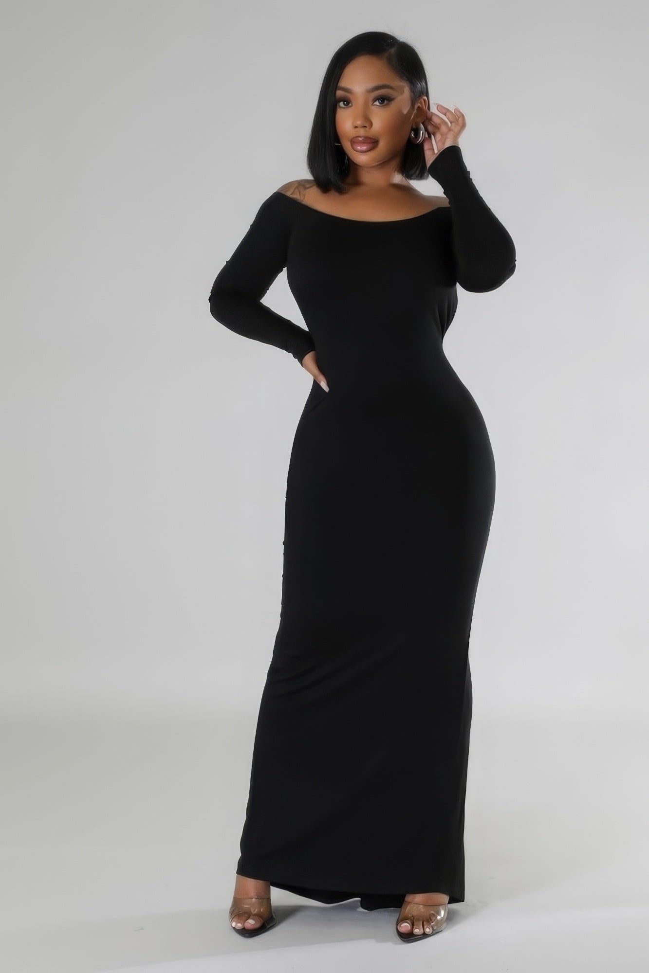 Long Sleeves Stretch Dress - Supreme Deals